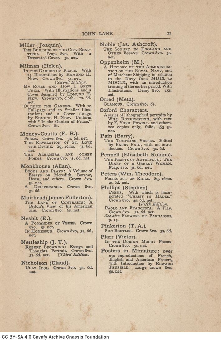 20 x 13.5 cm; 4 s.p. + VIII p. + 143 p. + 3 s.p. + 16 appendix p. + 2 s.p., l. 1 bookplate CPC on recto, p. [I] half-title pa